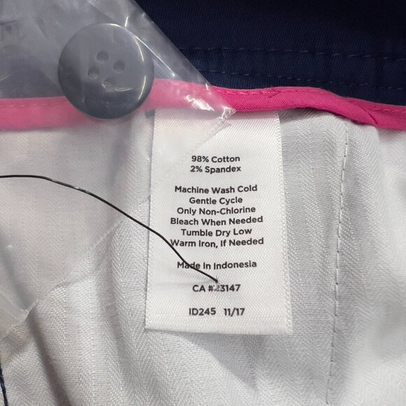 Talbots Pedal Pusher Length Slim-Leg Sits At Waist Navy Blue Capri Pants 8 NWT - Picture 12 of 14